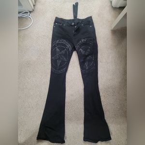 Killstar baphomet stretch jeans